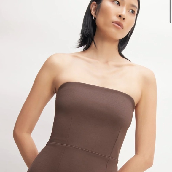 Everlane Chocolate Strapless Dress - Picture 2 of 4
